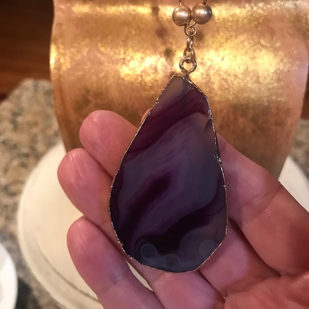 💍 Beautiful Purple Geode Necklace